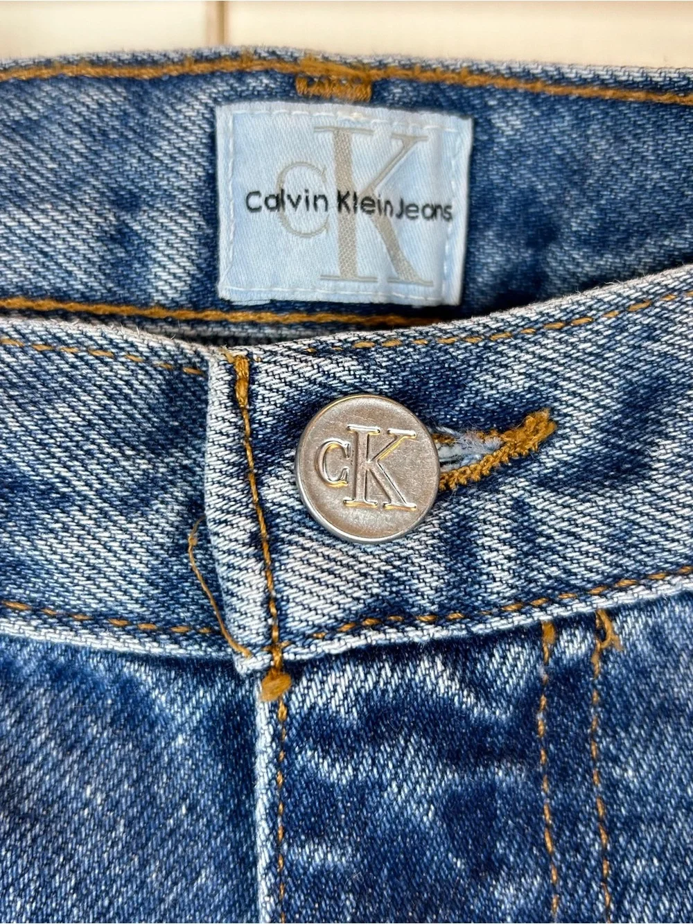 Vintage 90s Calvin Klein Stonewash Straight Leg Jeans